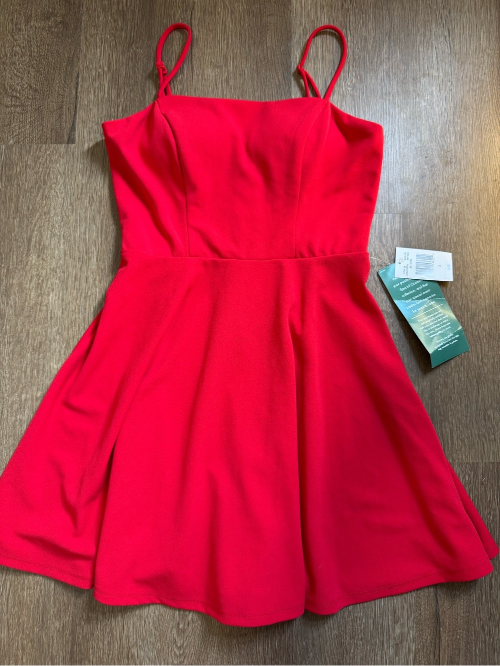 B. Smart Juniors Red Skater Mini Dress Size 9 New With Tags